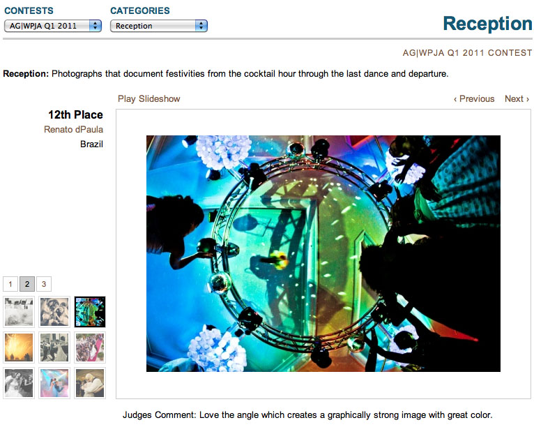 AGWPJA Contest Q1 2011 - Reception 12th