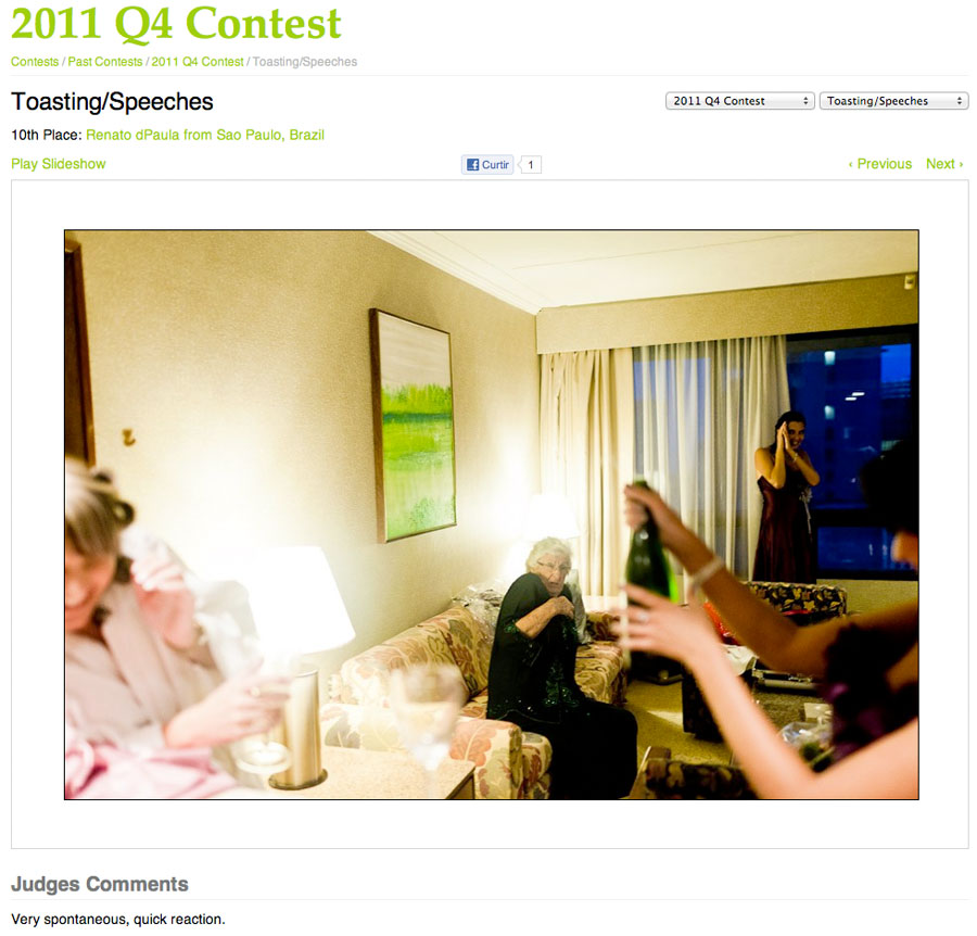 Foto de casamento premiada | WPJA 2011 Q4