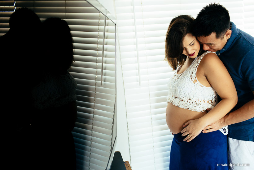 ensaio gestante com cachorro